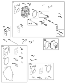 Part Location Diagram of 798461 Briggs and Stratton Gasket-Cylinder Head
